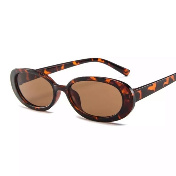 Leopard Oval Sunglasses